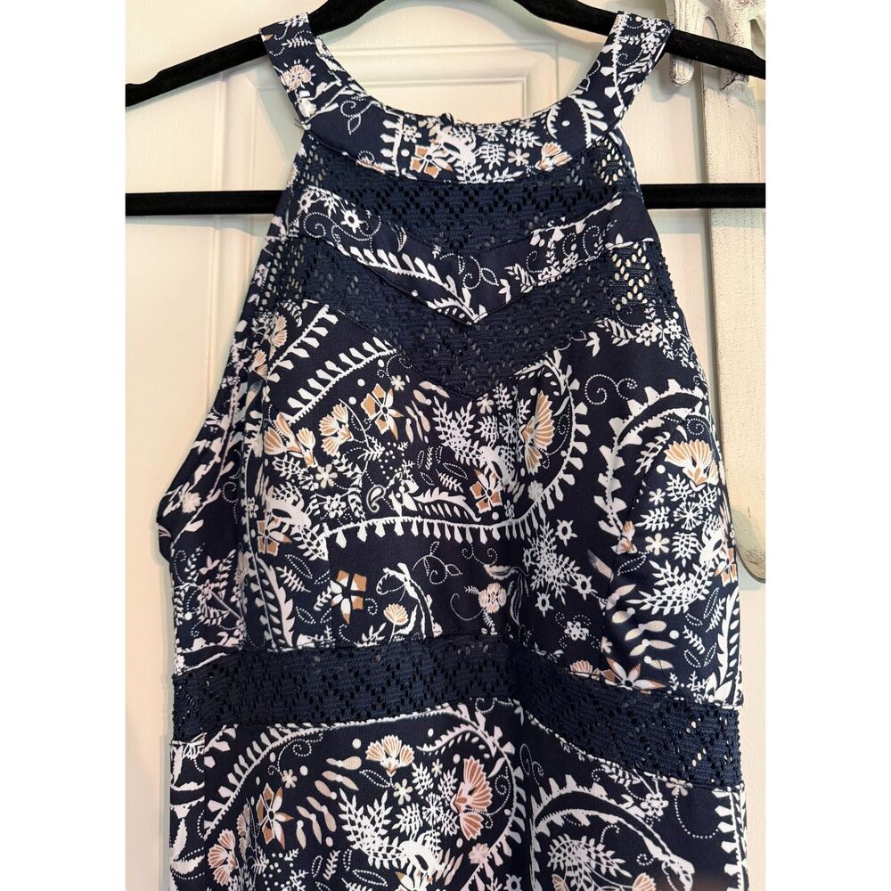 Emerald Sunday Navy Floral Maxi Dress S
